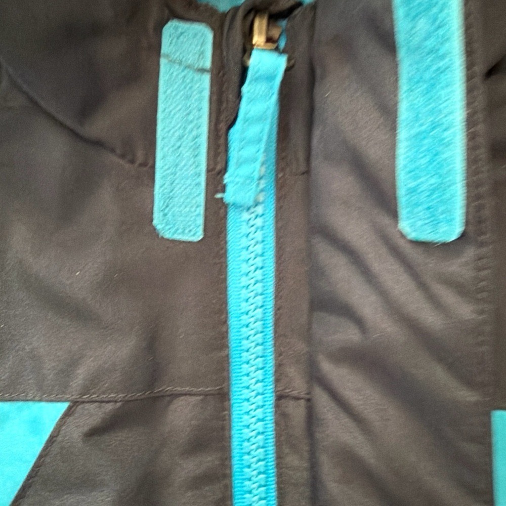 Vintage Y2K water repellent CIRCO SZ 18 MOS Blue Color Block HOODED ZIP JACKET - Picture 4 of 16